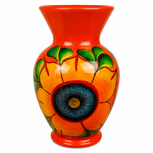 Hand-Painted Mexican Style Vase