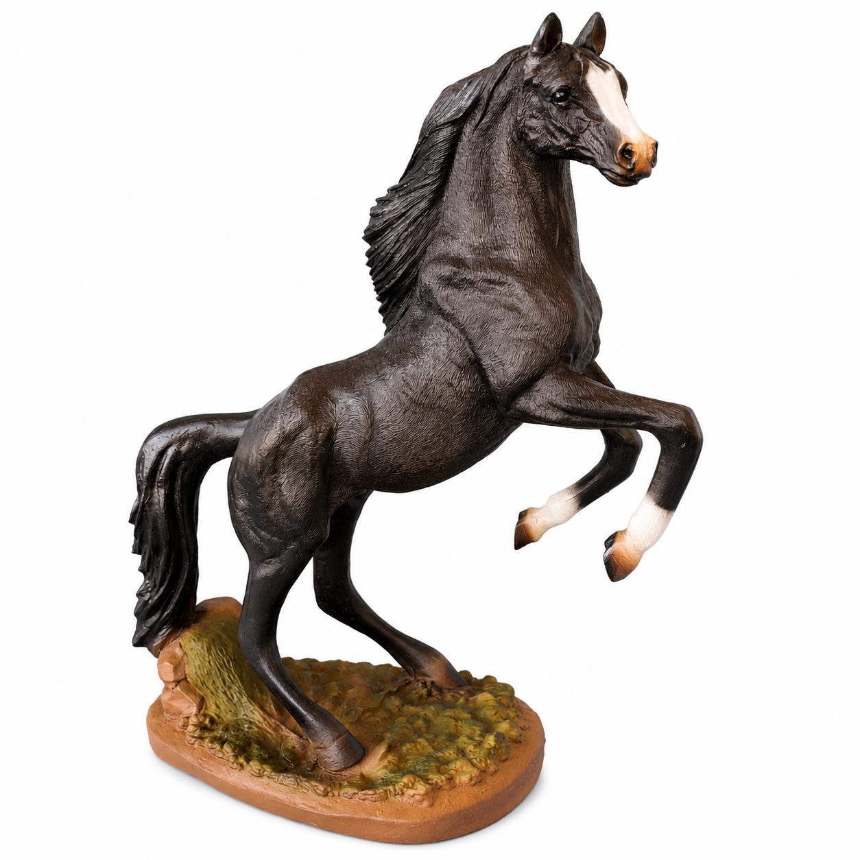 Decorative Resin Rearing Horse Figurine, Western Decor