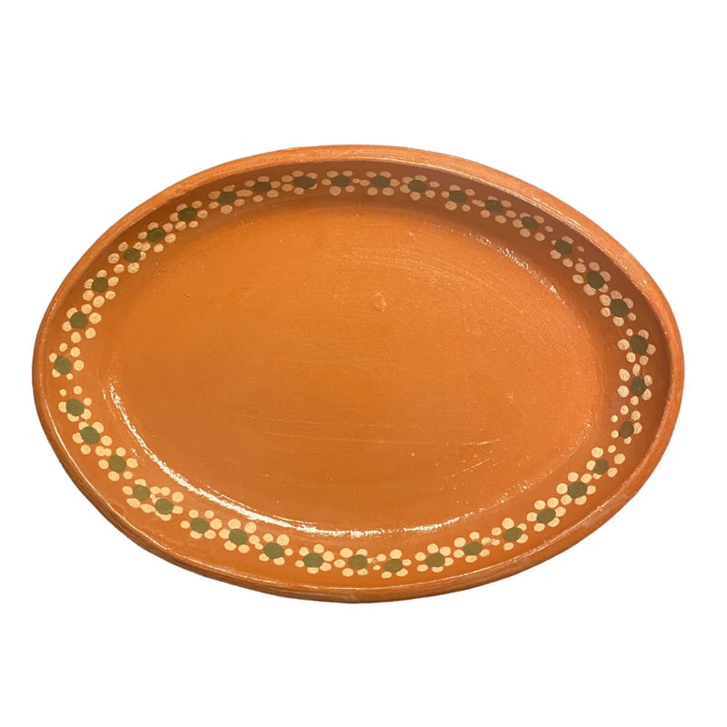 Mexican Clay Oval Terracotta Serving Platter
