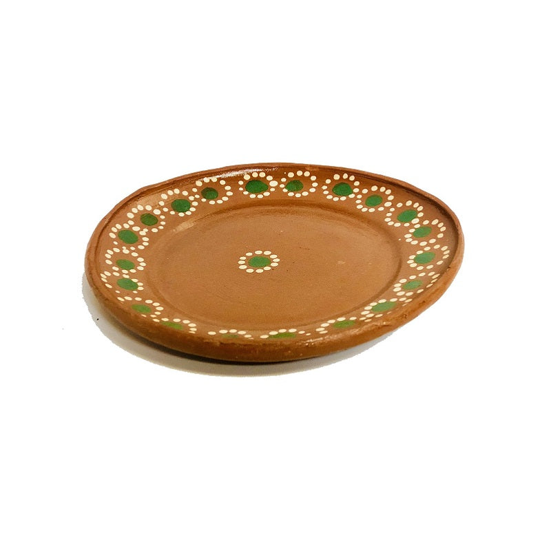 Traditional Hand-Painted Mexican Clay Plate