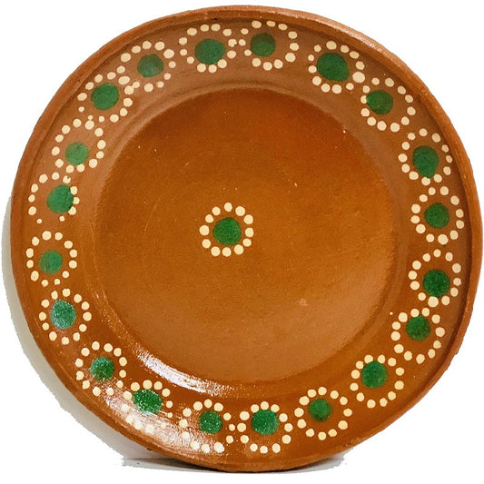 Traditional Hand-Painted Mexican Clay Plate